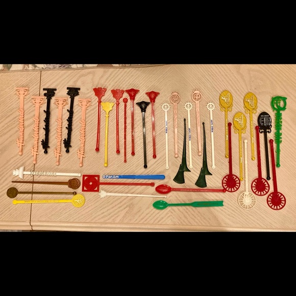 Other - Vintage Souvenir Swizzle Sticks – Set of 38 – 70’s & 80’s Barware